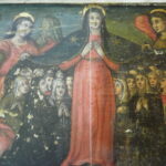 Particolare di dipinto su tavola PRIMA del restauro